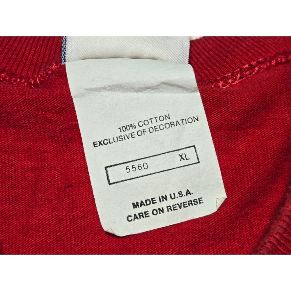 Vintage BIKE Attitude Is Everything Graphic T-Shirt Red XL USA‎ Made 90s Tee - Picture 3 of 7